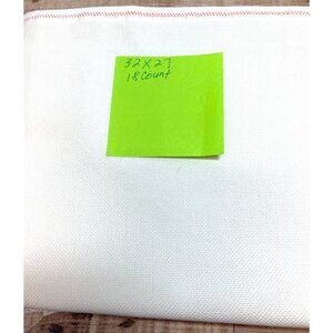 Aida Cloth 32" X 27" 18 Count Off White Cross Stitch Fabric